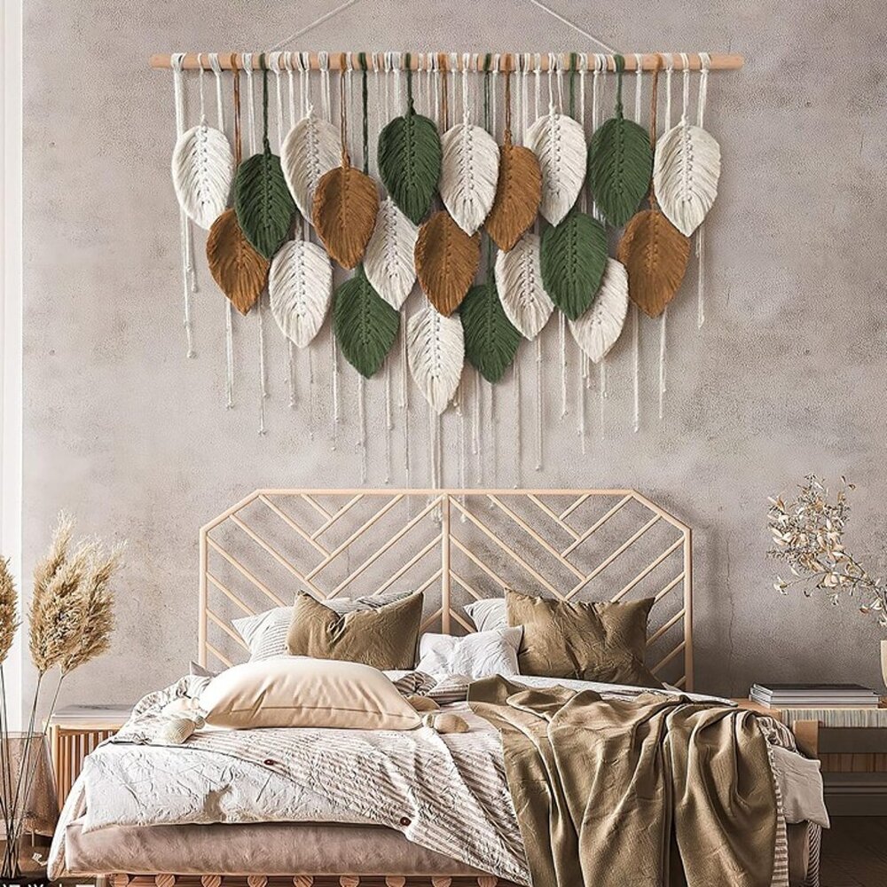 NEW Large Macrame Wall Hanging Boho Woven Tapestry, Chic Home Decor - Picture 5 of 10